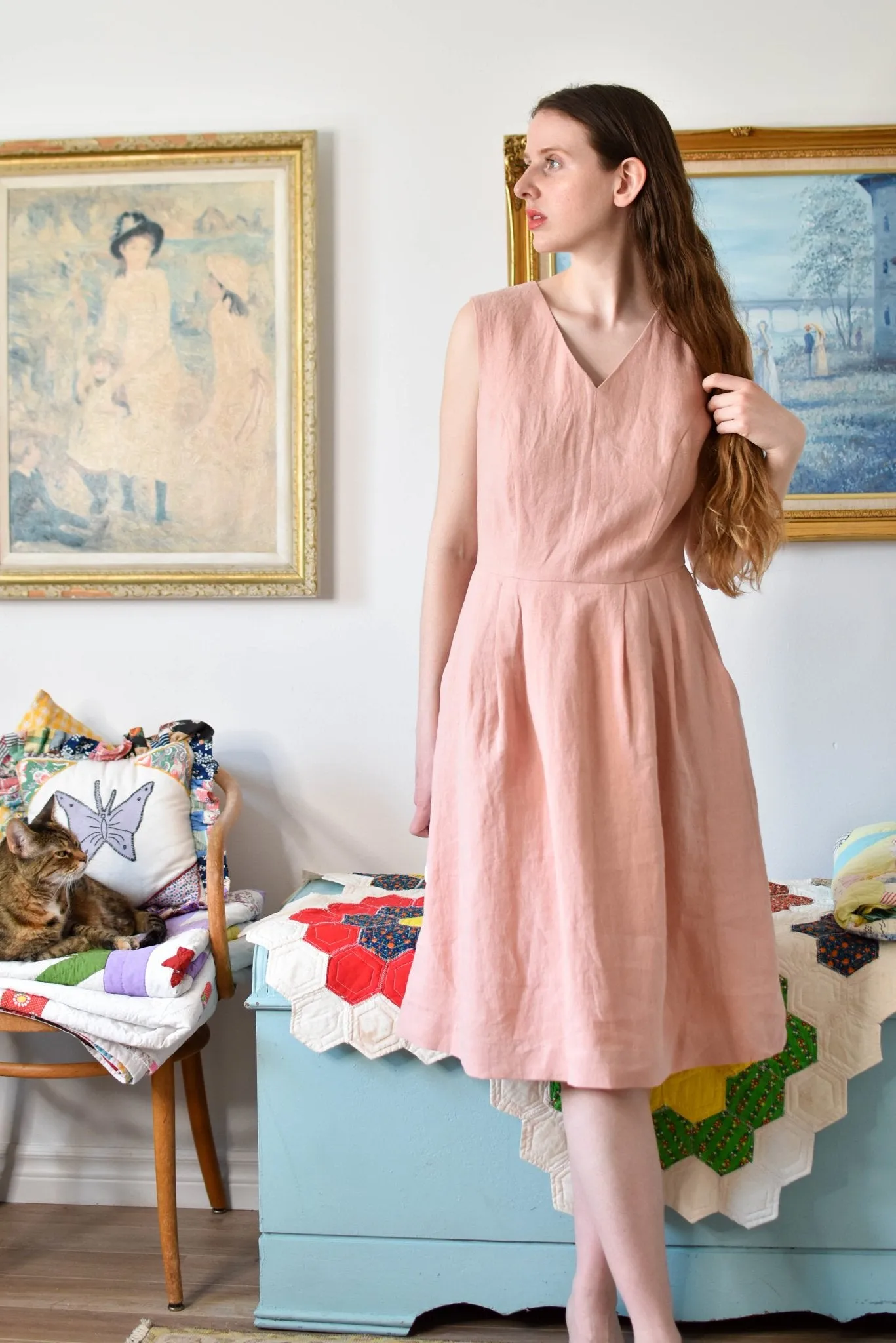 Birds of North America Tammie Norrie Dress - Peach (Online Exclusive)