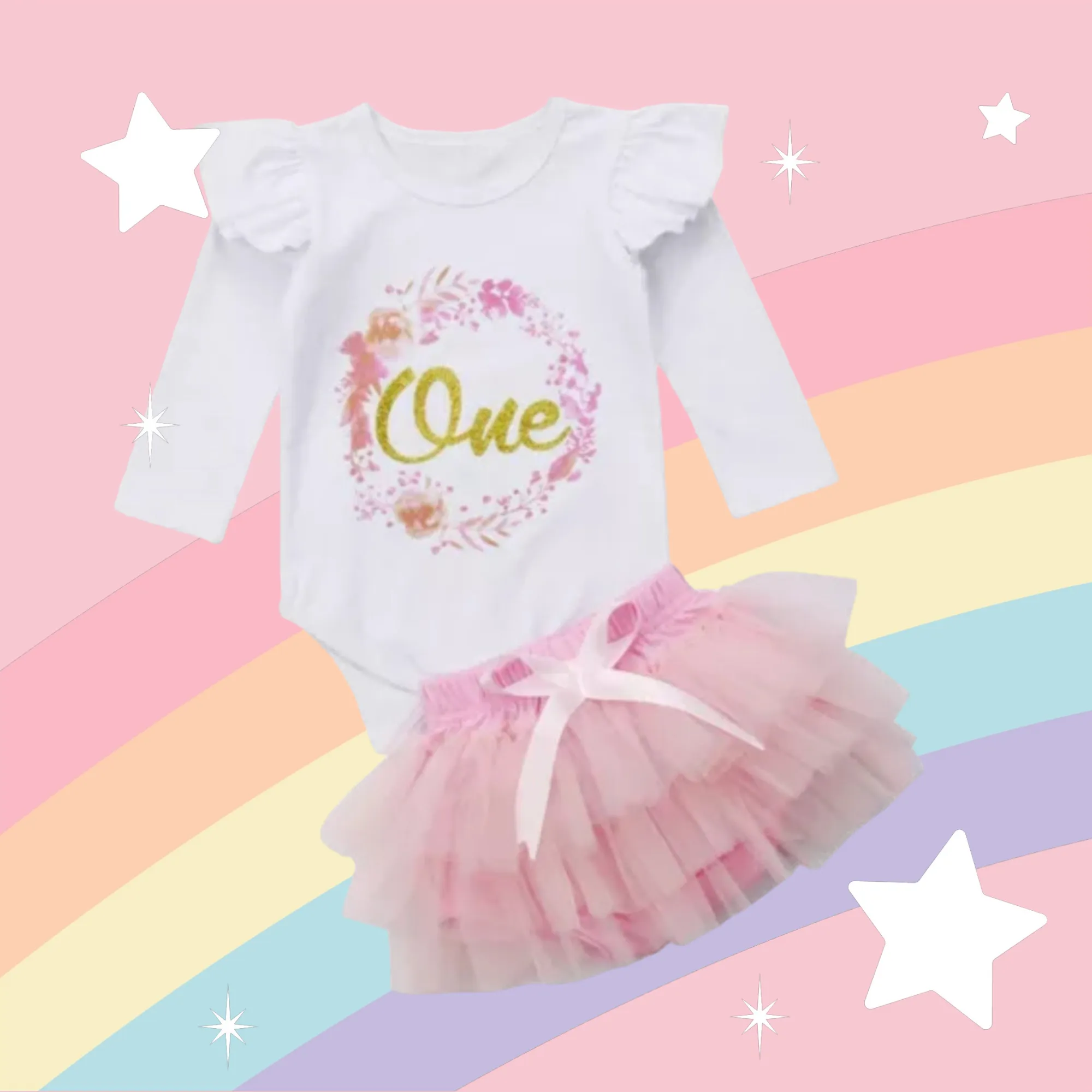 Birthday Sparkle Romper With Bloomer Tutu And Headband #100067