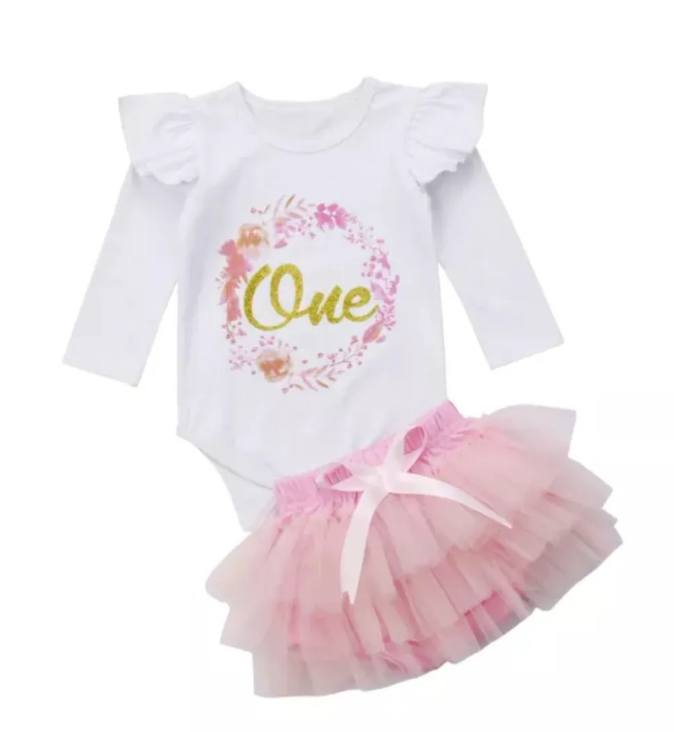 Birthday Sparkle Romper With Bloomer Tutu And Headband #100067