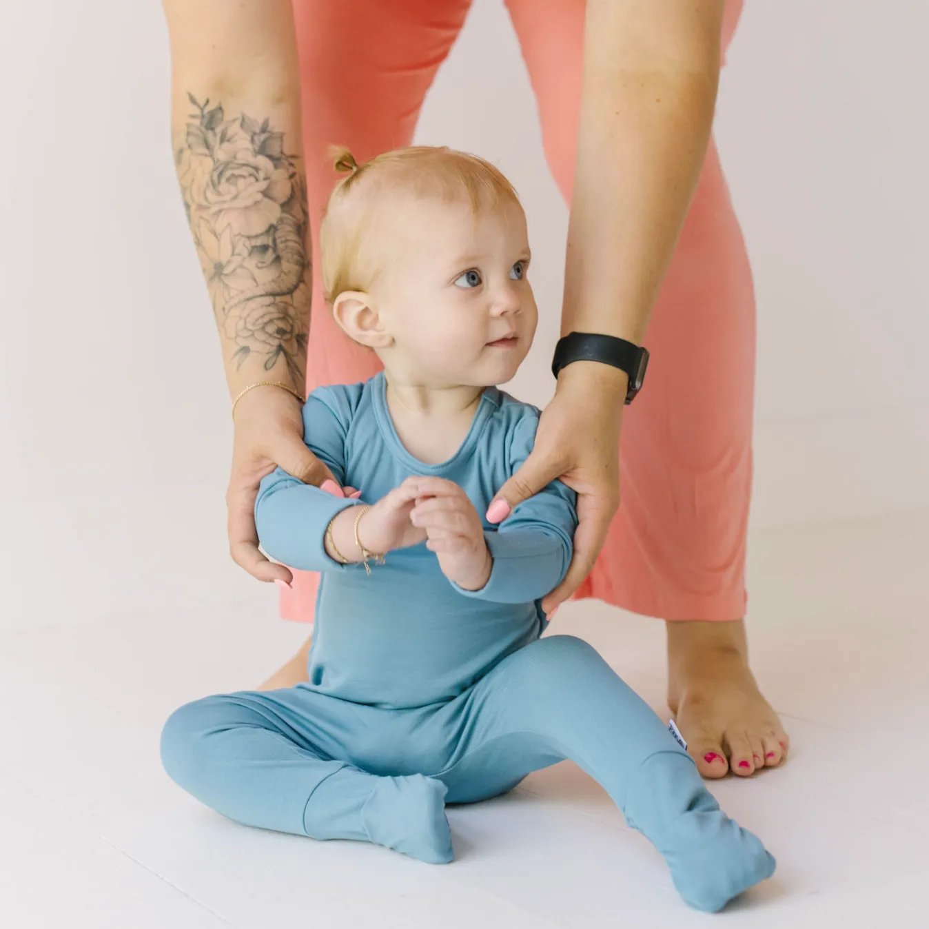 Blue Jay Mini Ribbed Day to Night Romper