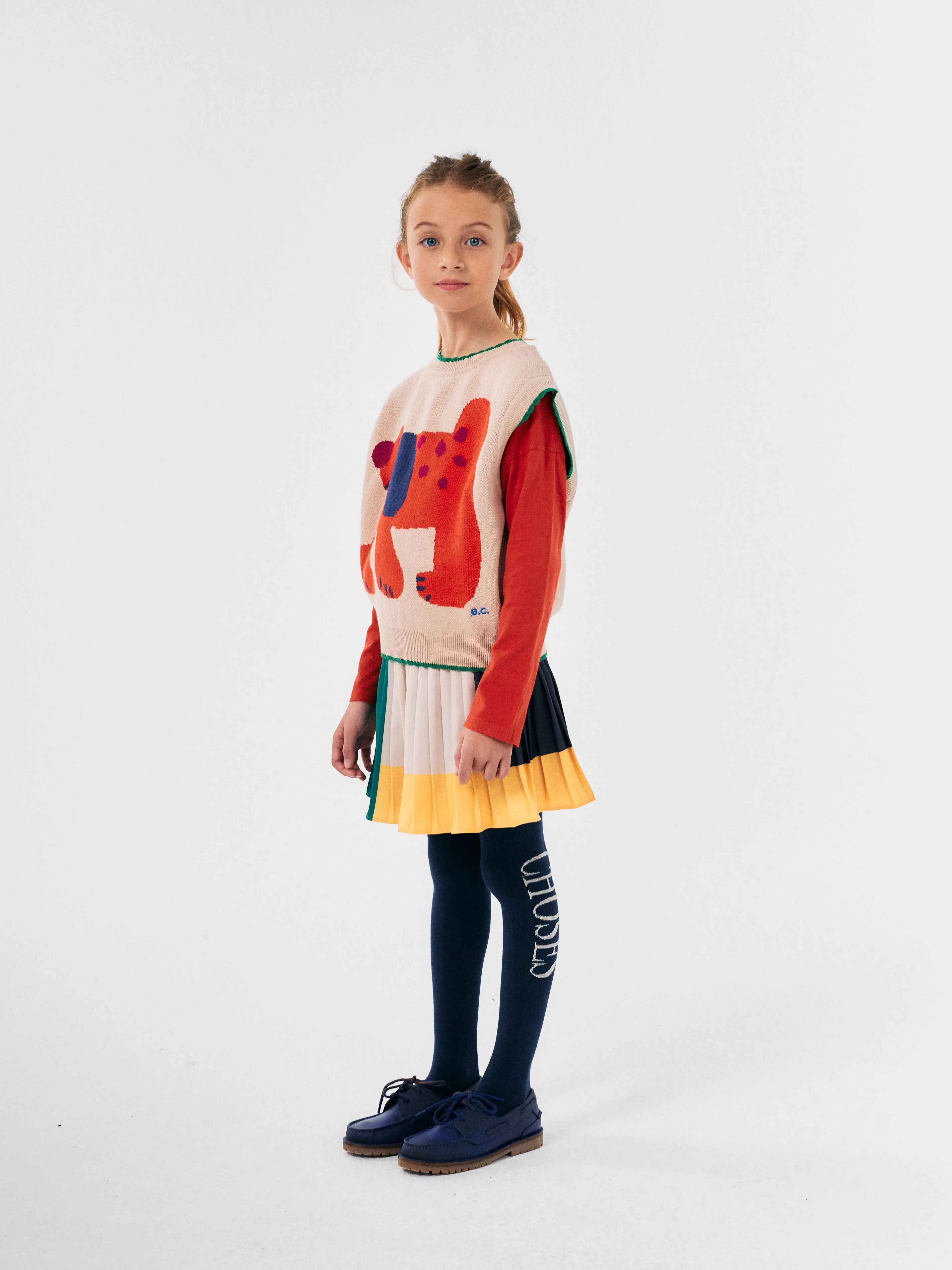 Bobo Choses Colour Block Pleated Woven Skirt