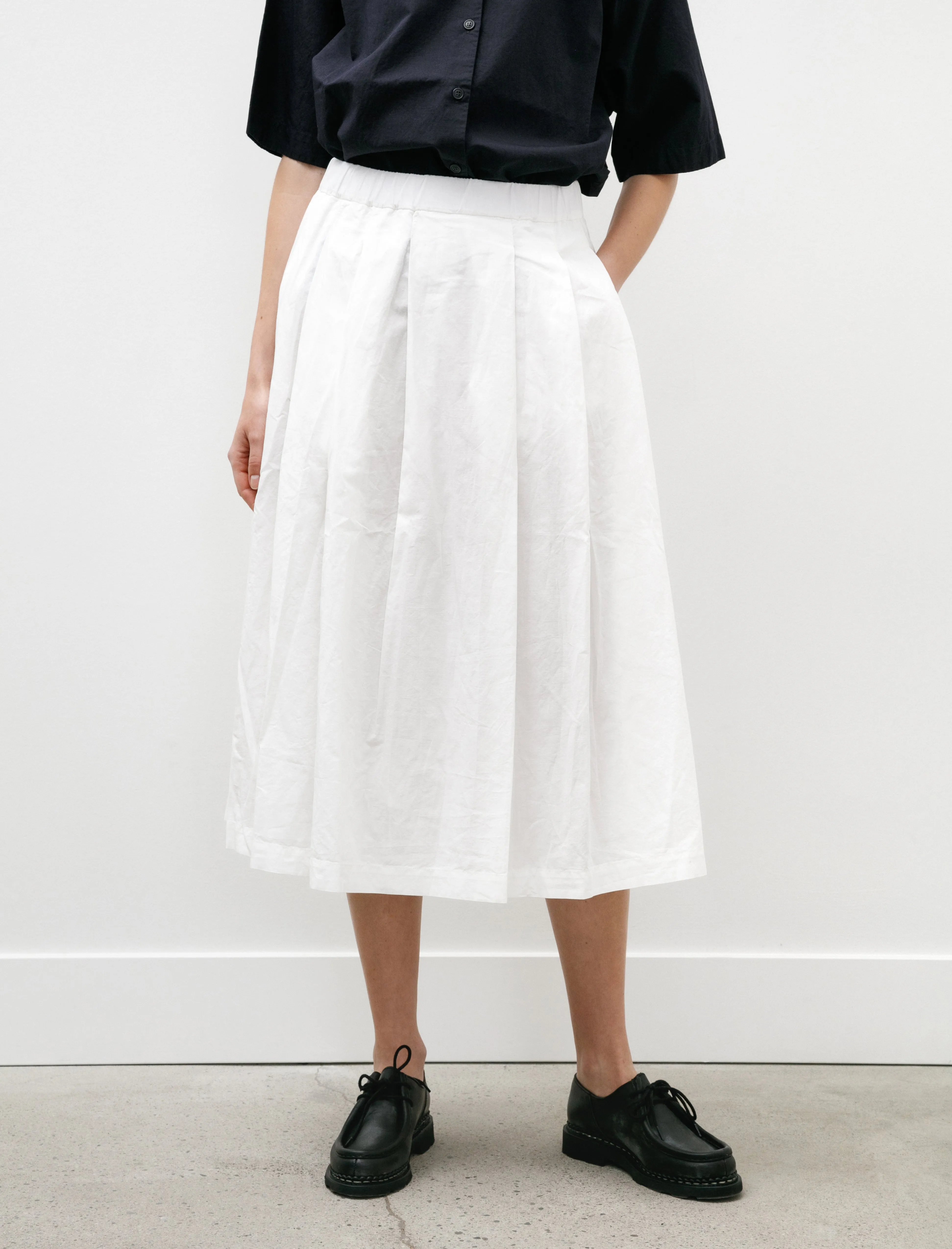 Bowling Skirt Lin Cot Off White