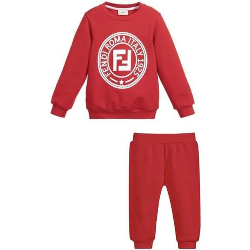 Boys Red Logo Tracksuit