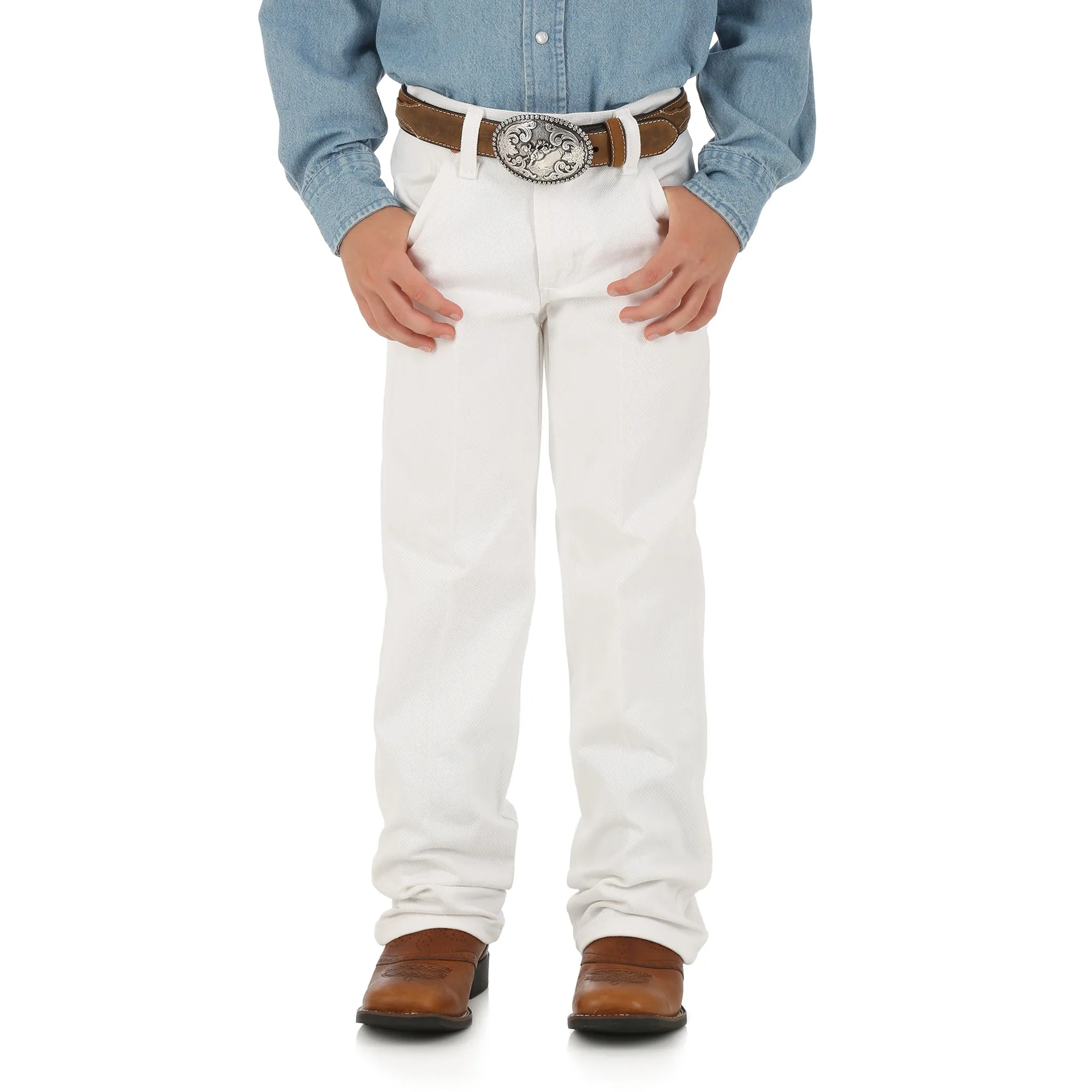 Boy's Wrangler Cowboy Cut Original Fit White Jean