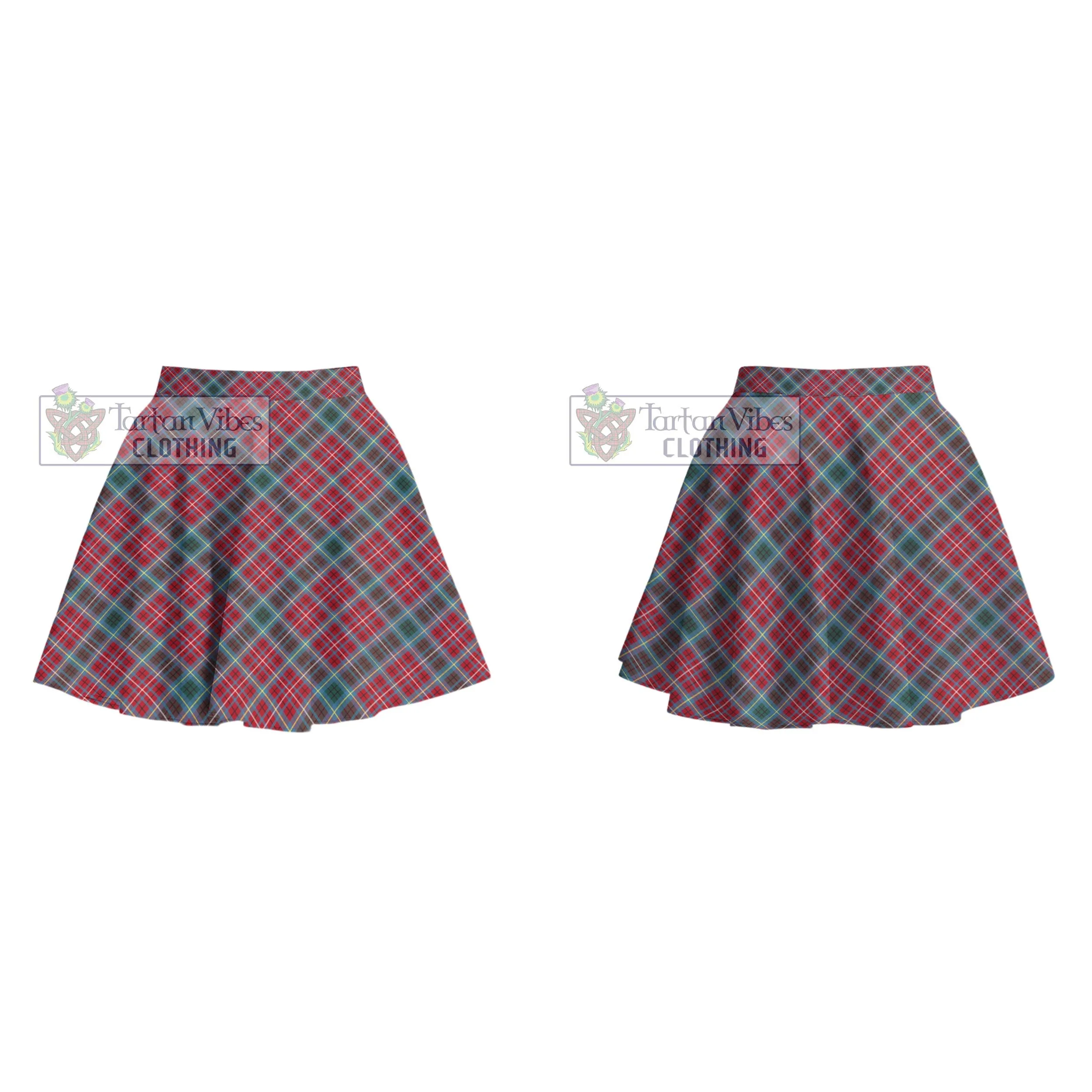 British Columbia Province Canada Tartan Women's Plated Mini Skirt