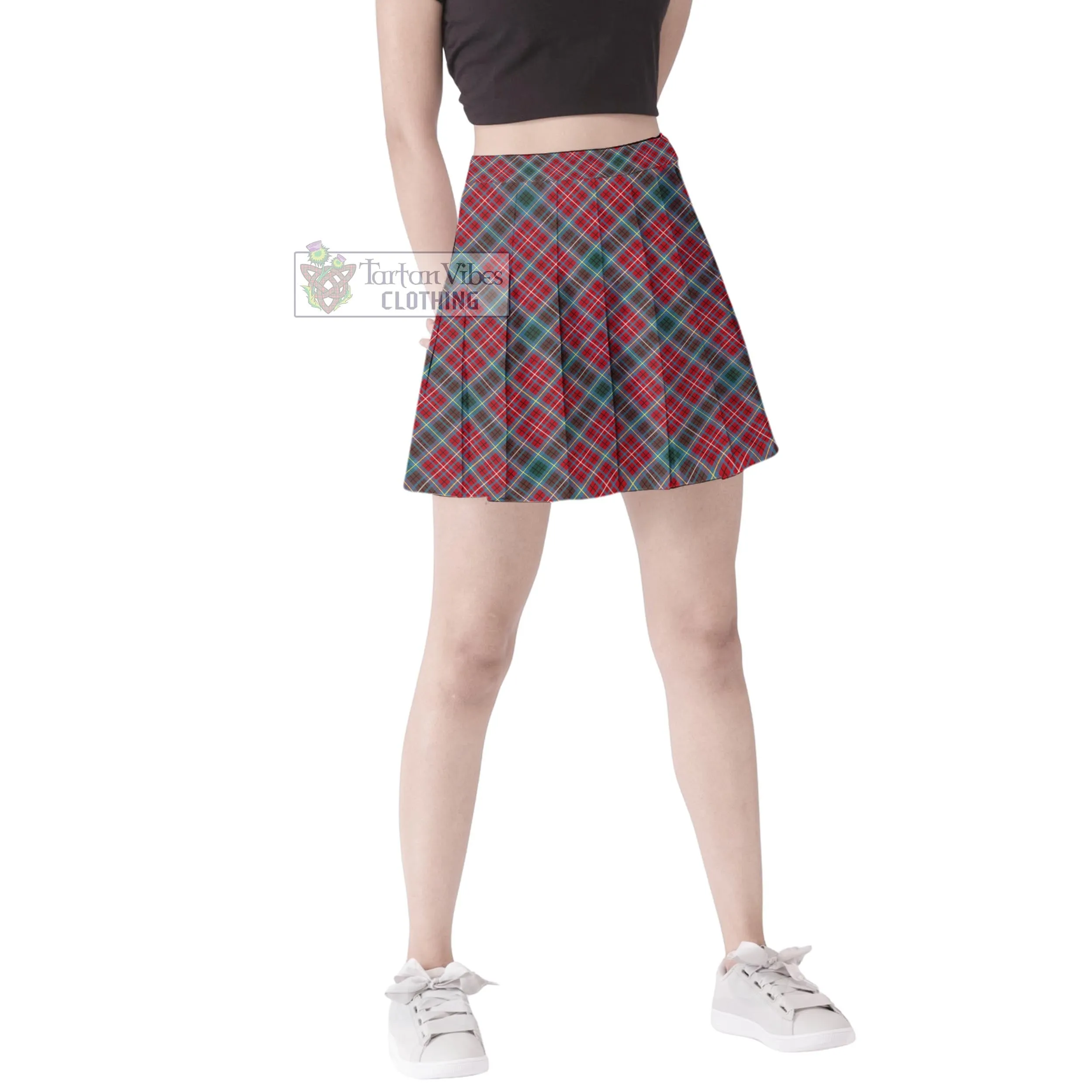 British Columbia Province Canada Tartan Women's Plated Mini Skirt