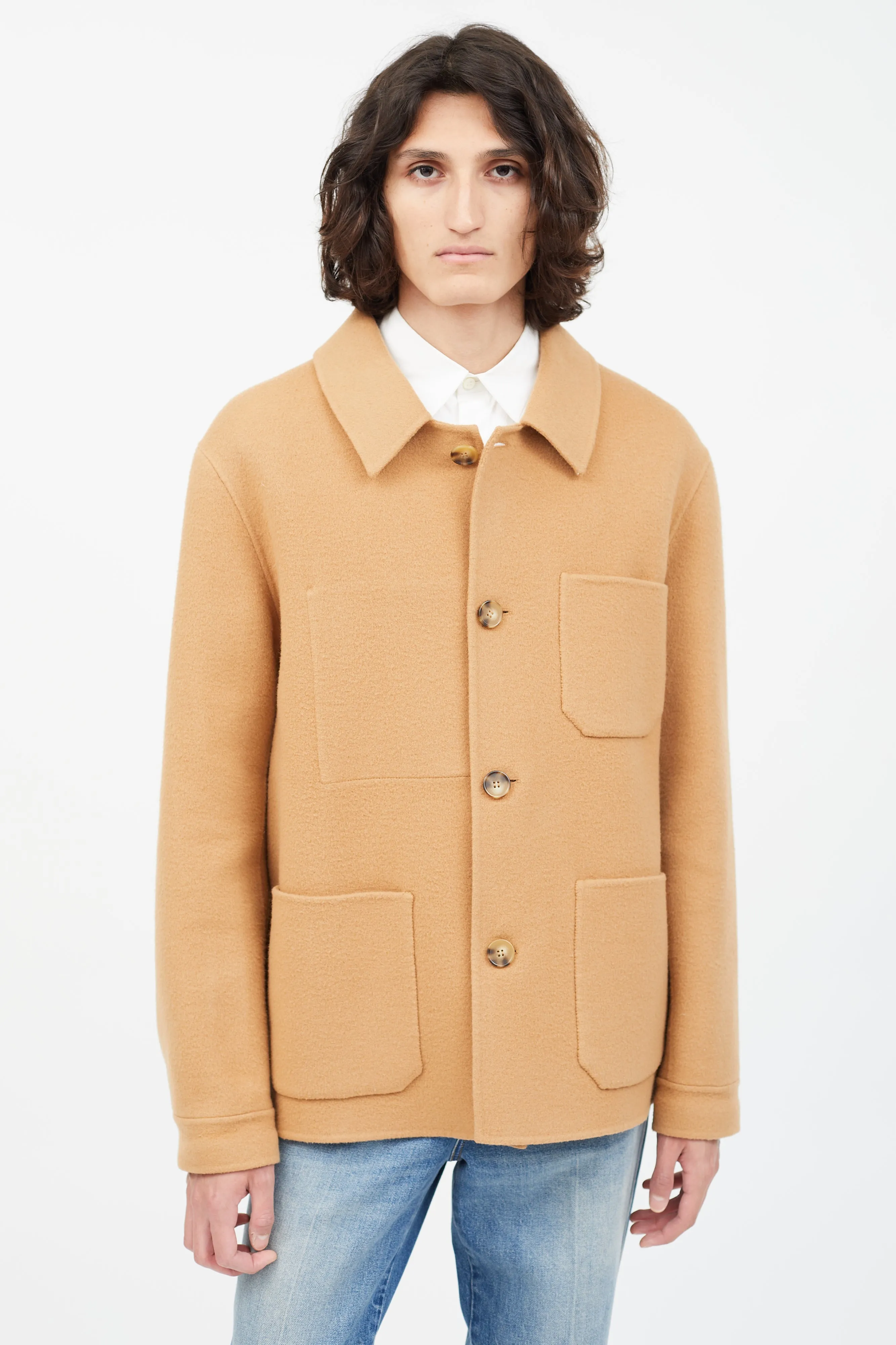 Brown Wool Chore Coat