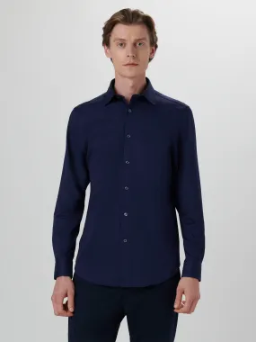 Bugatchi Ooohcotton Solid Sport Shirt - Navy