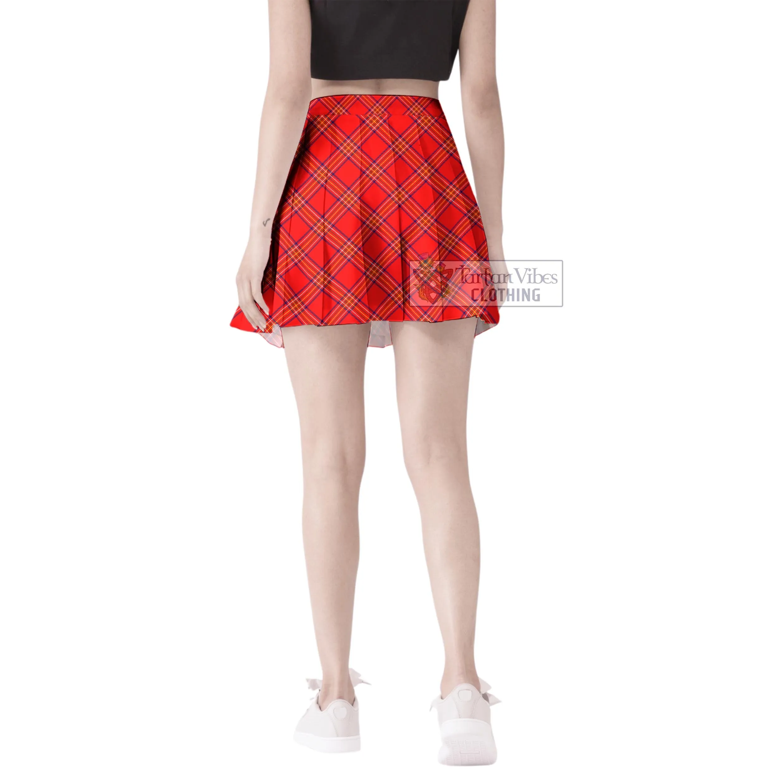 Burnett Modern Tartan Women's Plated Mini Skirt