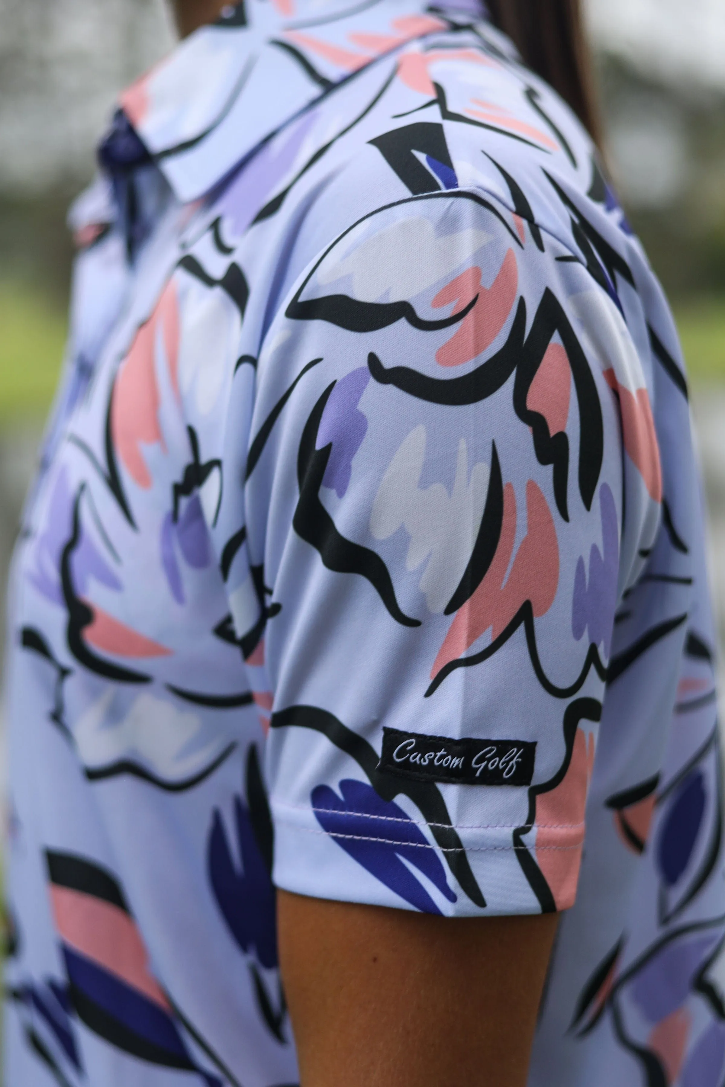 CA Ladies Funky Golf Shirt | Lilac Floral