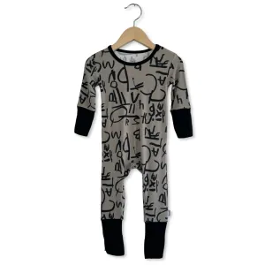 Caden's Alphabet for Autism Mini Ribbed Day to Night Romper