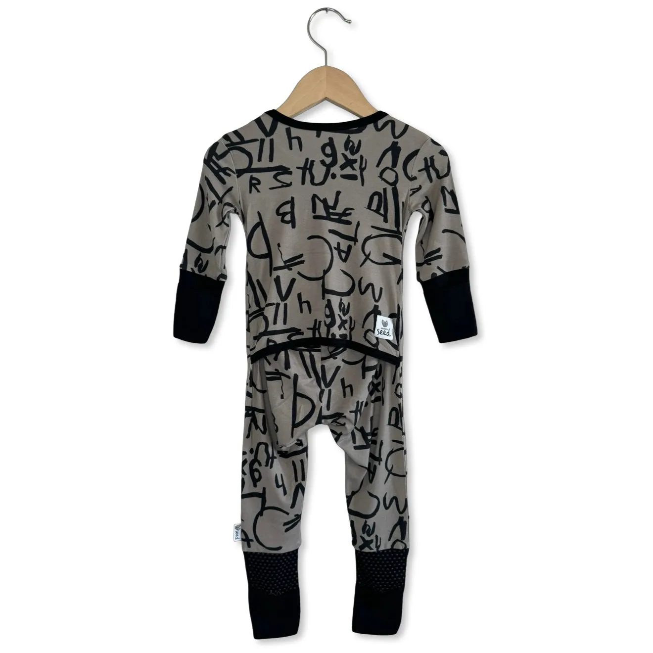 Caden's Alphabet for Autism Mini Ribbed Day to Night Romper