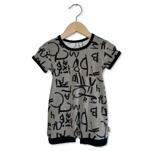 Caden's Alphabet for Autism Mini Ribbed Shorty Romper