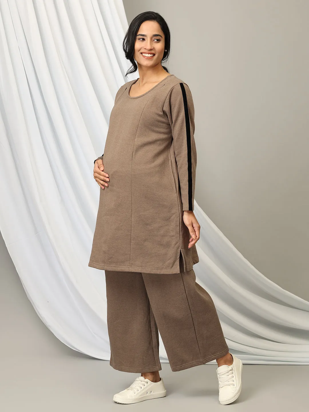 Caffè Mocha Maternity and Nursing Loungewear Set