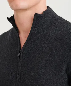 Cashmere Full Zip Sweater