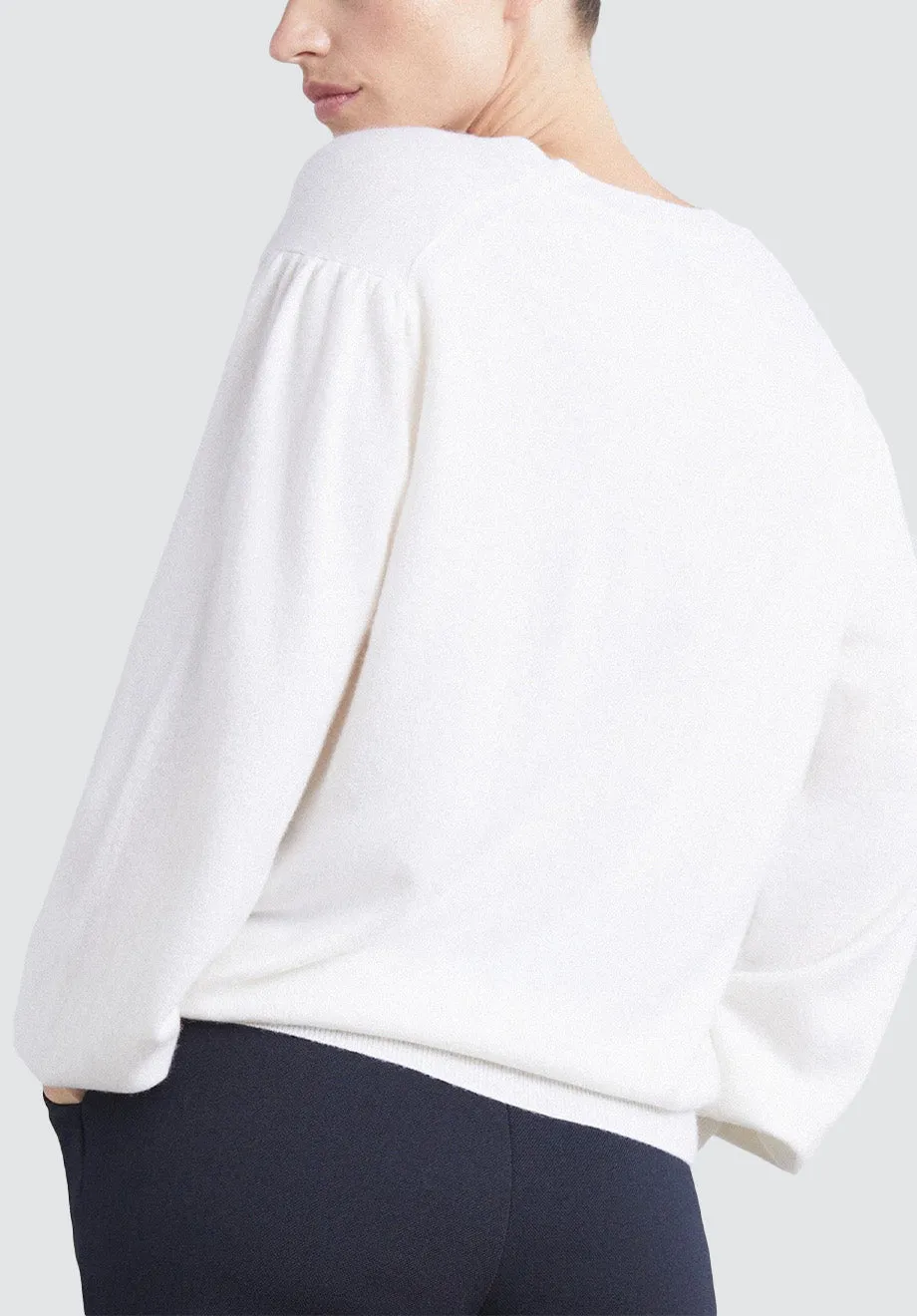 Cashmere V Neck Sweater | Snow