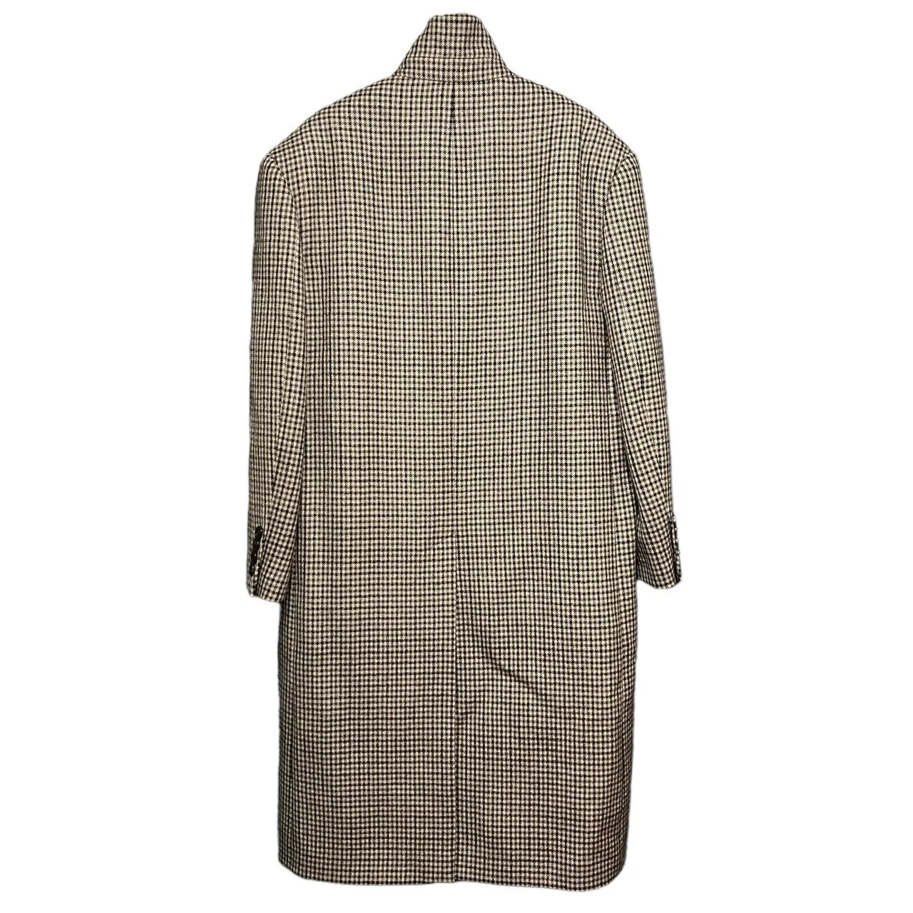 CELINE セリーヌ 21AW HIGH NECK COLLAR COAT IN HOUNDSTOOTH WOOL ハイネック千鳥格子コート 2M698562K