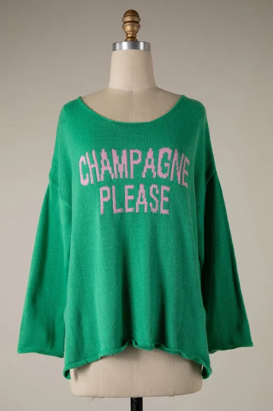 ”Champagne Please" Lightweight Knit Sweater