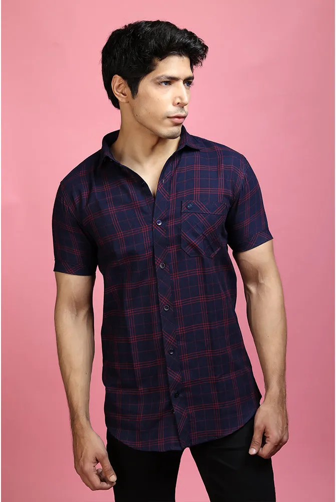 Check Shirt for Men - Best Men Casual Red Checked Shirt