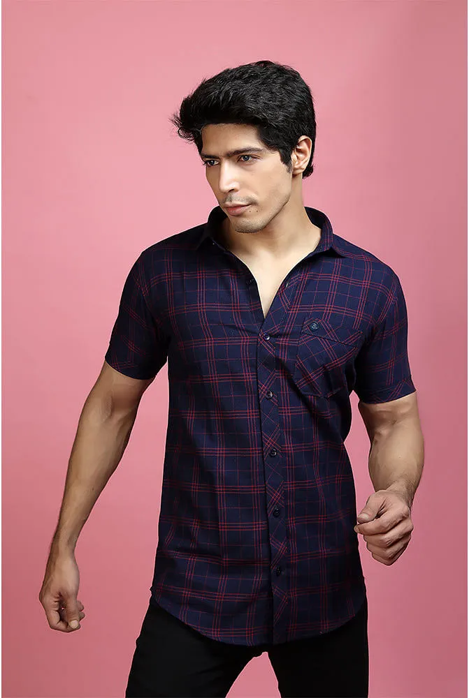 Check Shirt for Men - Best Men Casual Red Checked Shirt