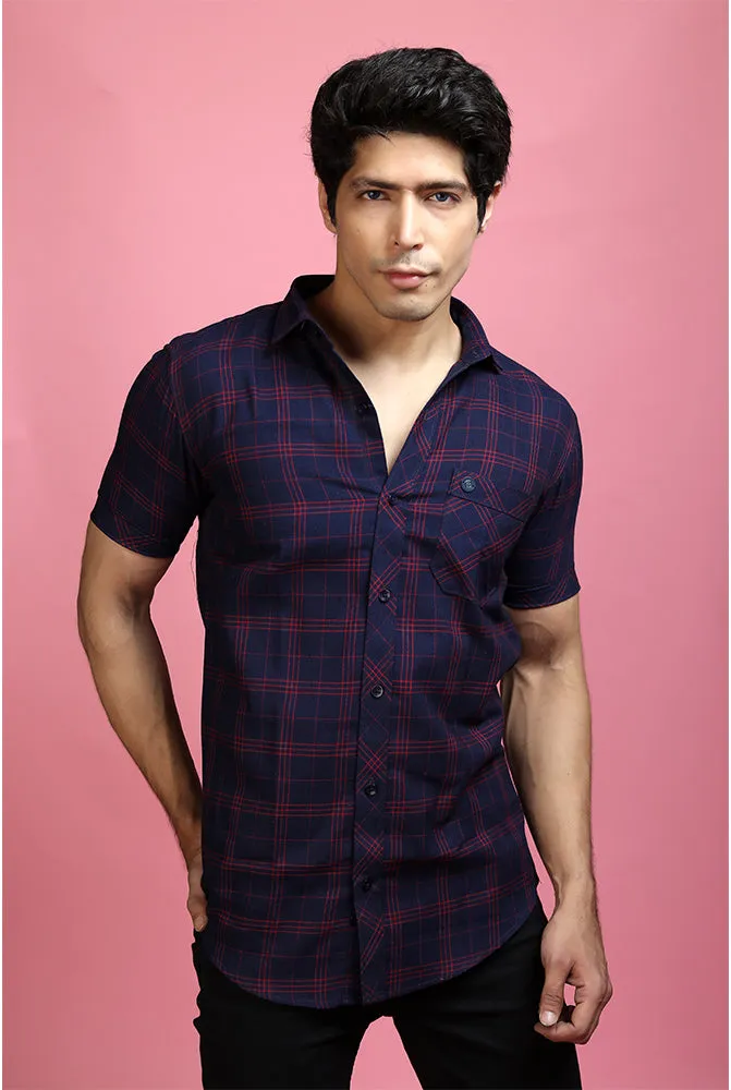 Check Shirt for Men - Best Men Casual Red Checked Shirt