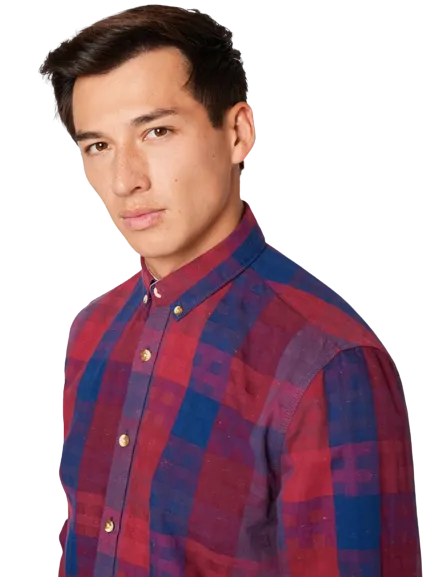 Check Shirt - Red-Blue