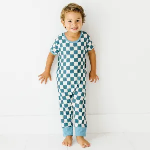 Checker Me Out Mini Ribbed Short Long Romper