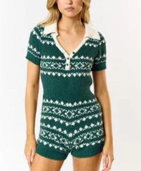 Cheery Morning Cozy Christmas Teddy Romper