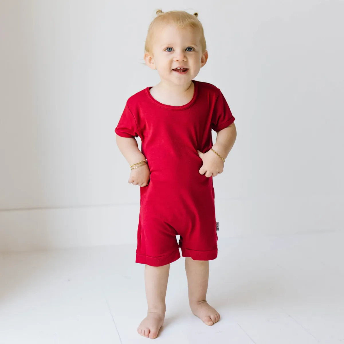 Cherry Pie Mini Ribbed Shorty Romper