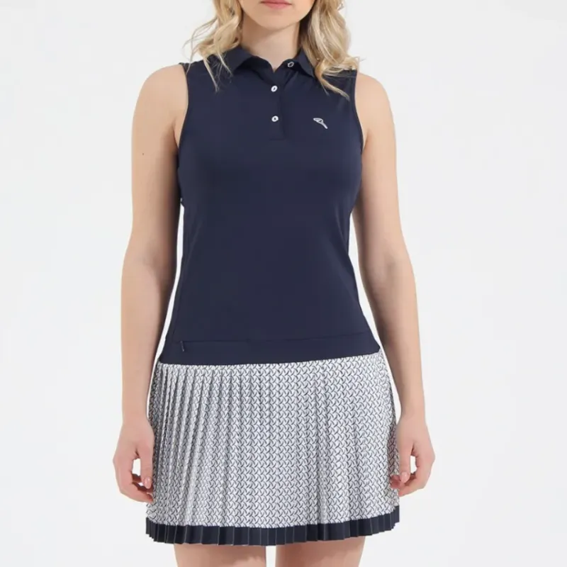 Chervò Jitter S/L Dress - Navy