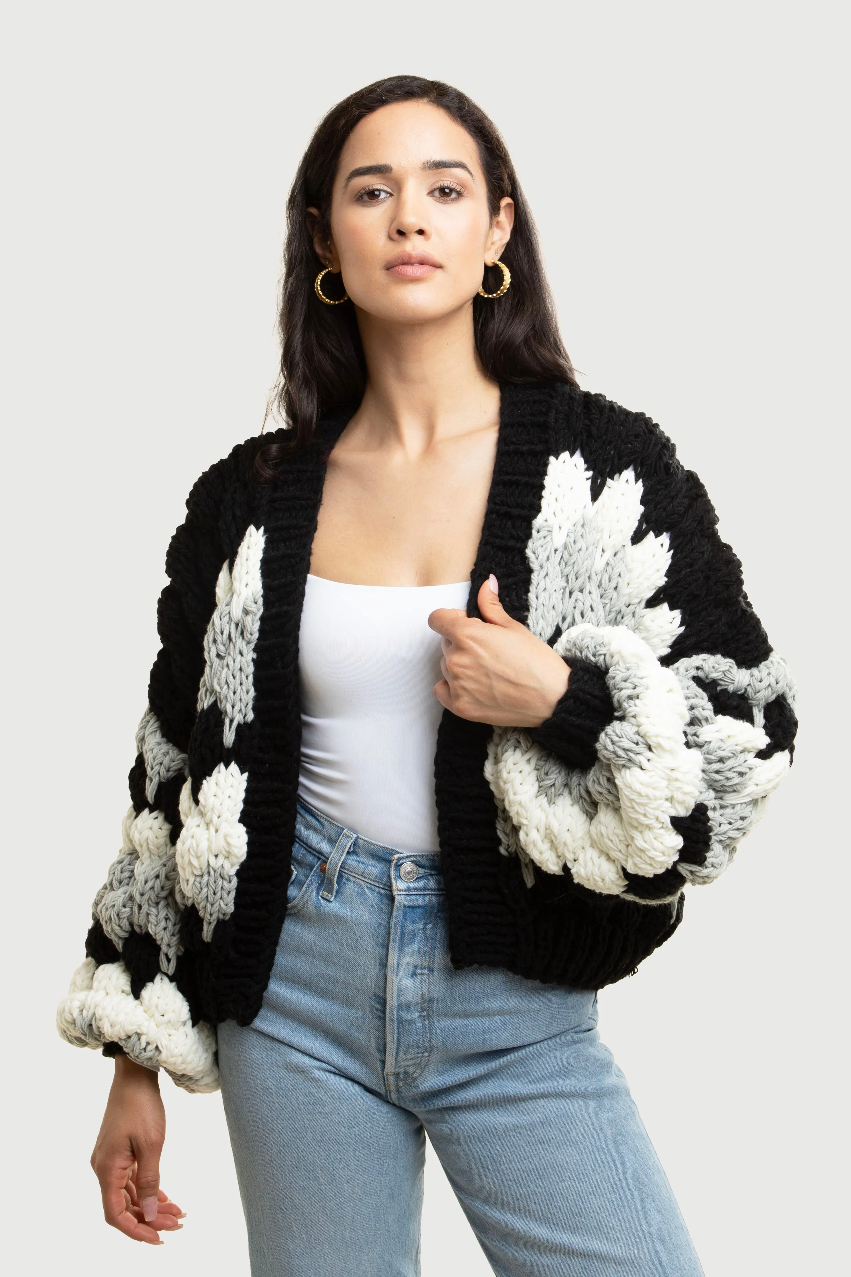 Chunky Knit Cardigan Cropped