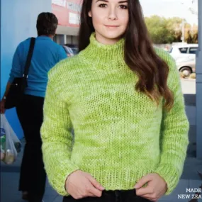 Chunky Polo Neck Sweater Knitting Pattern (1497)