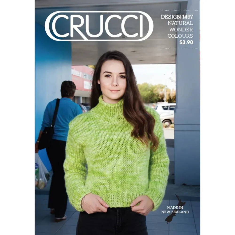 Chunky Polo Neck Sweater Knitting Pattern (1497)