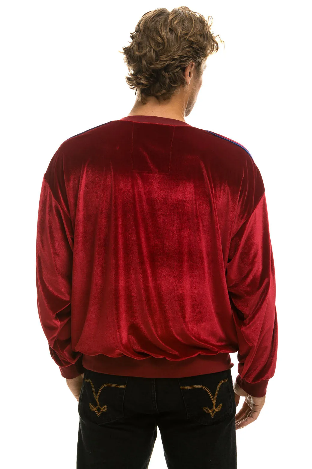 CLASSIC VELVET RELAXED SWEATSHIRT - RED