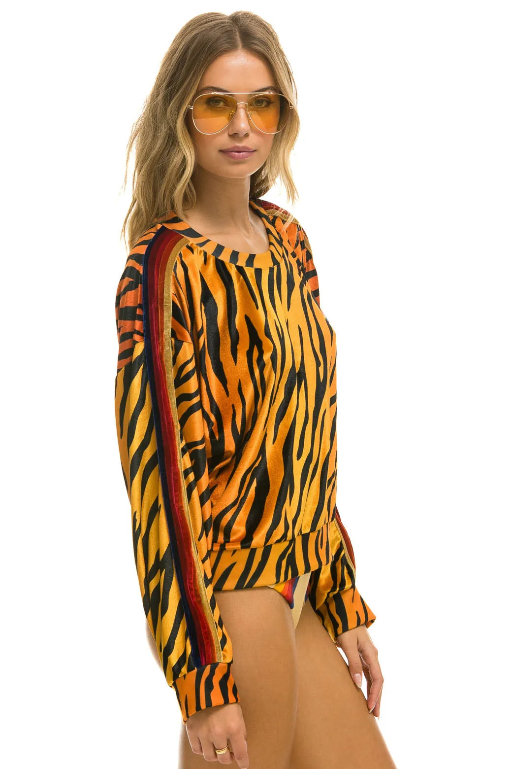 CLASSIC VELVET RELAXED SWEATSHIRT - TIGER