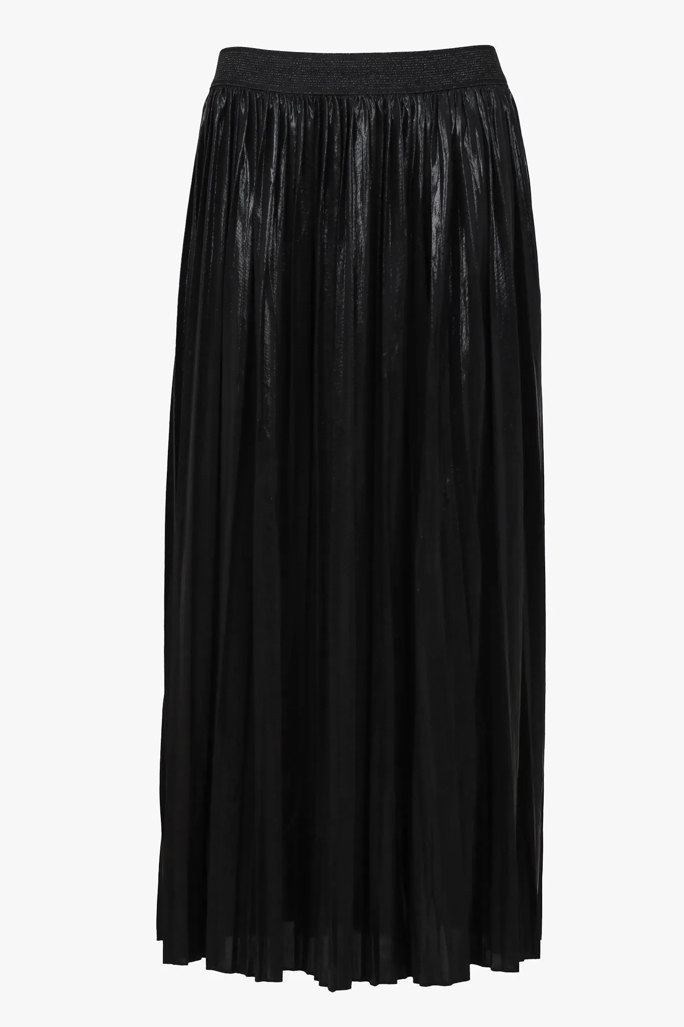 Claudia Pleated Skirt - Black, Foil