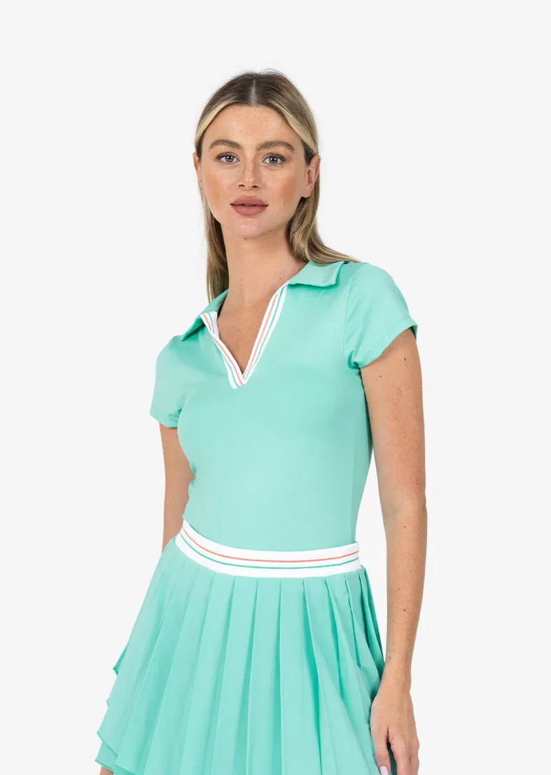 Club LC Vintage Collared Top Mint FINAL SALE