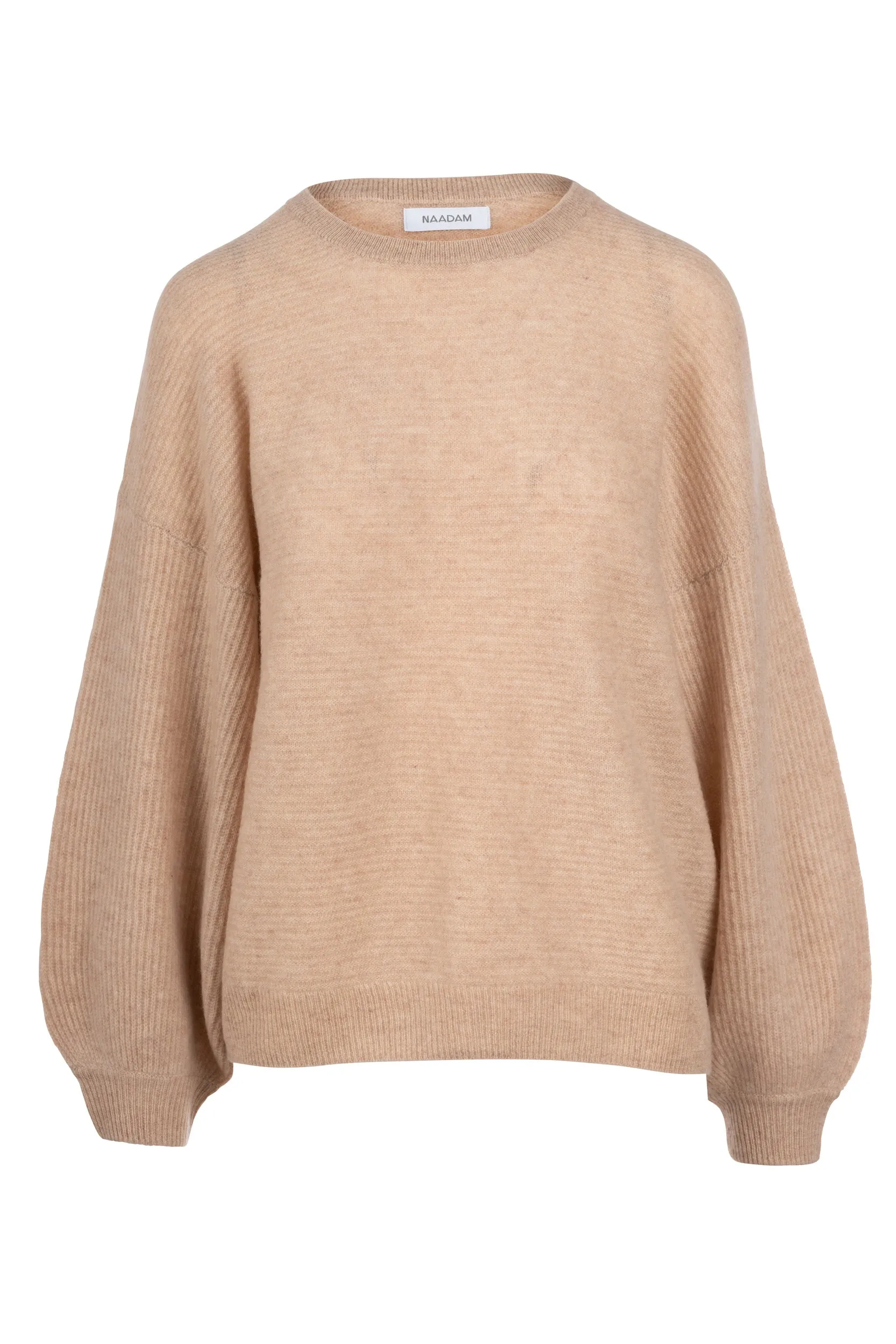 Coastal Cashmere Balloon Sleeve Crewneck Sand