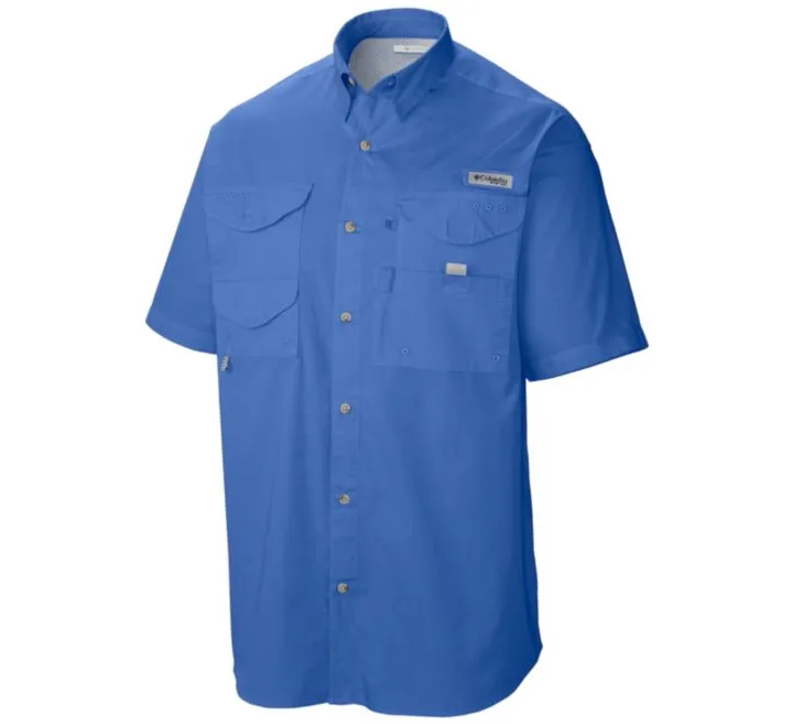 Columbia Men's PFG Bonehead S/S Shirt/Vivid Blue