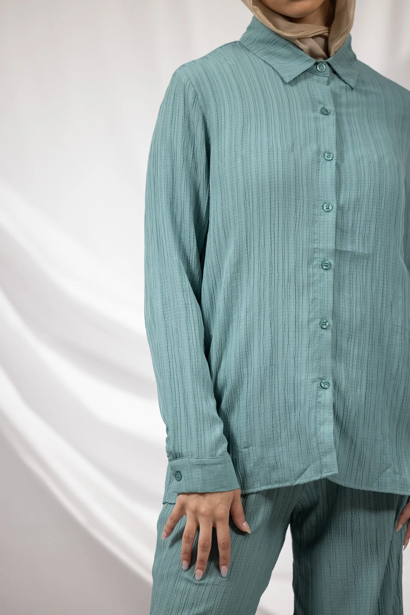 Crinkle Pleat Shirt