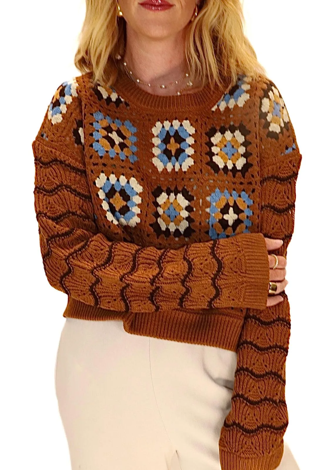 Crushin' On Crochet Sweater