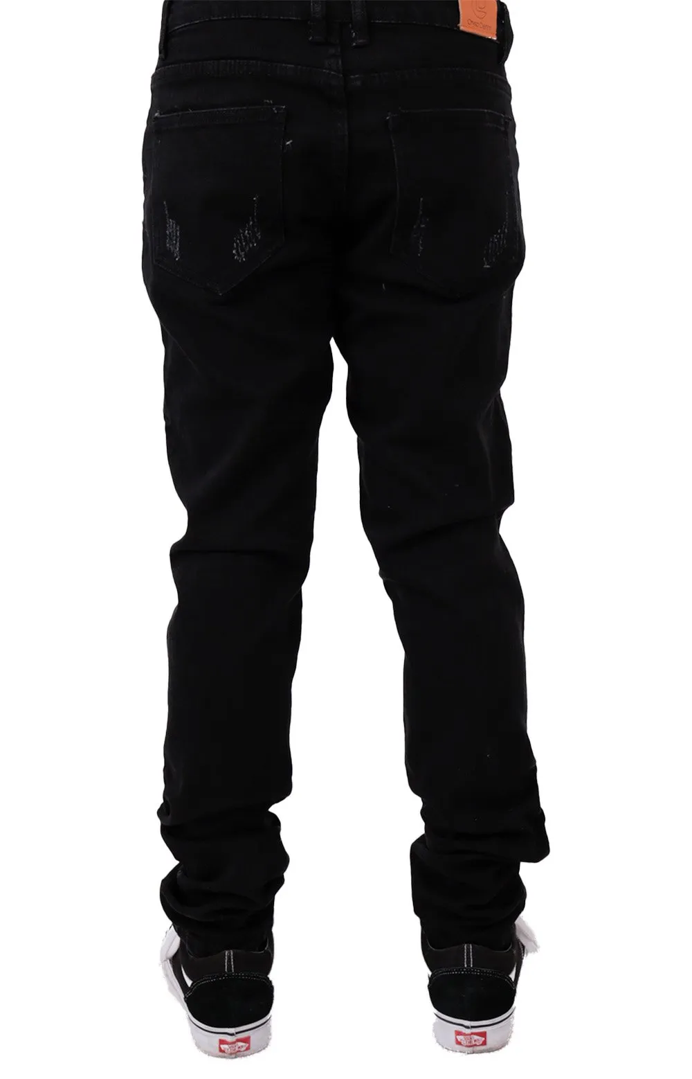 Crysp Atlantic Slim Fit Black Denim Jeans