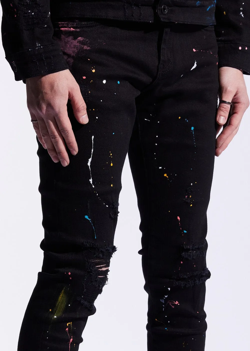 CRYSP DENIM ATLANTIC DENIM MENS - BLACK PAINT