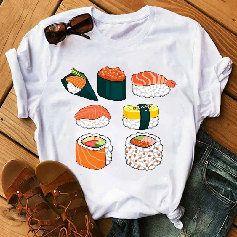 Cute Sushi Hug Short Sleeve T-shirts