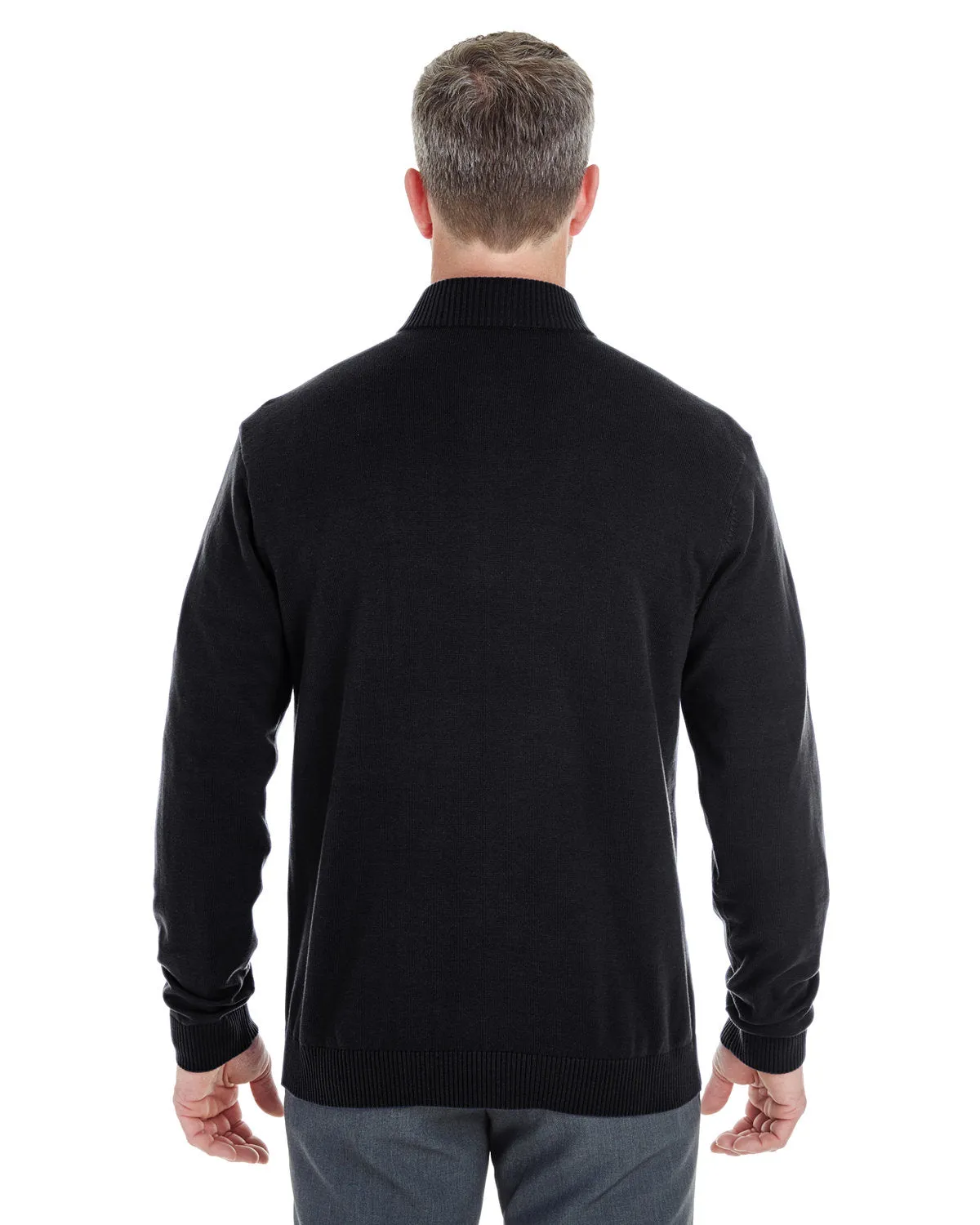 Devon & Jones DG478 Men's Manchester Fully-Fashioned Quarter-Zip Sweater