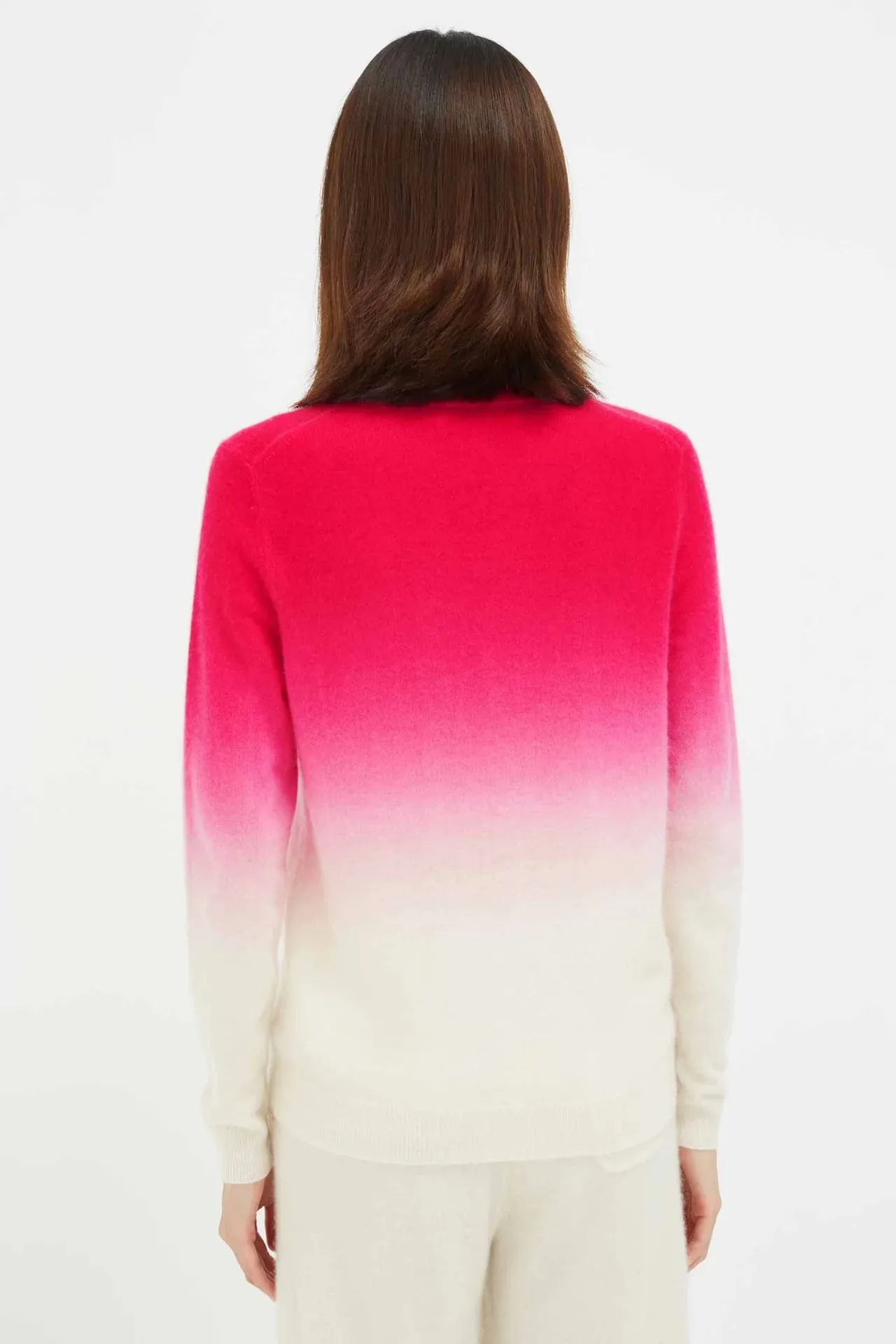 Dip Dyed Sweater, Cream/Pink