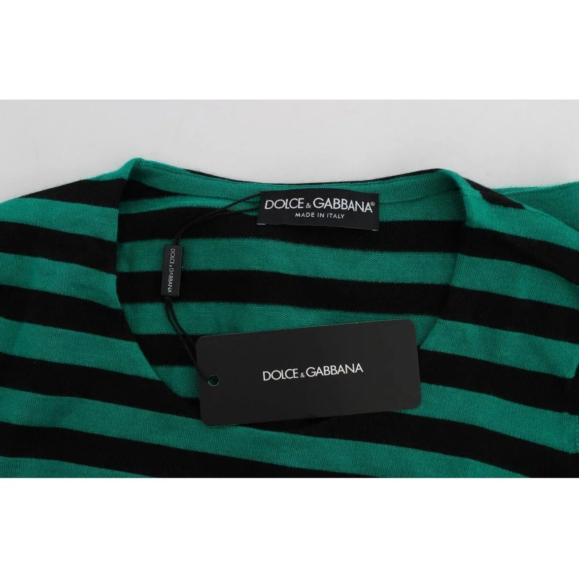 Dolce & Gabbana Elegant Striped Cashmere Silk Sweater