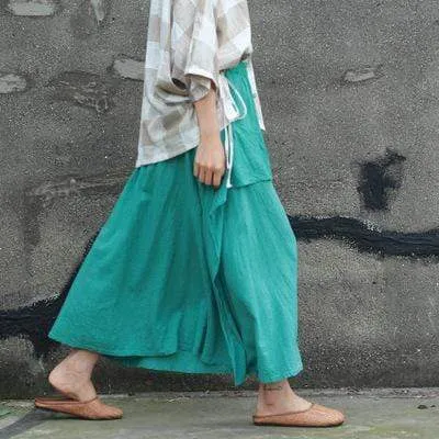 Double Layer Pleated Skirt | Lotus