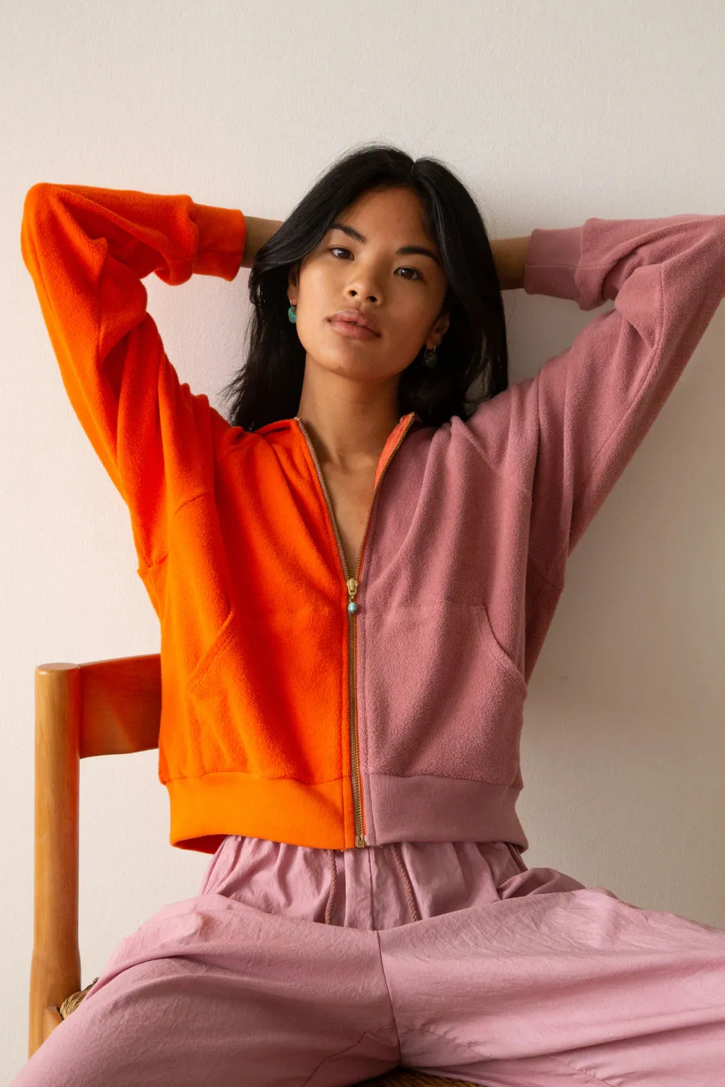 Duo Zip Up Papaya/Rhubarb