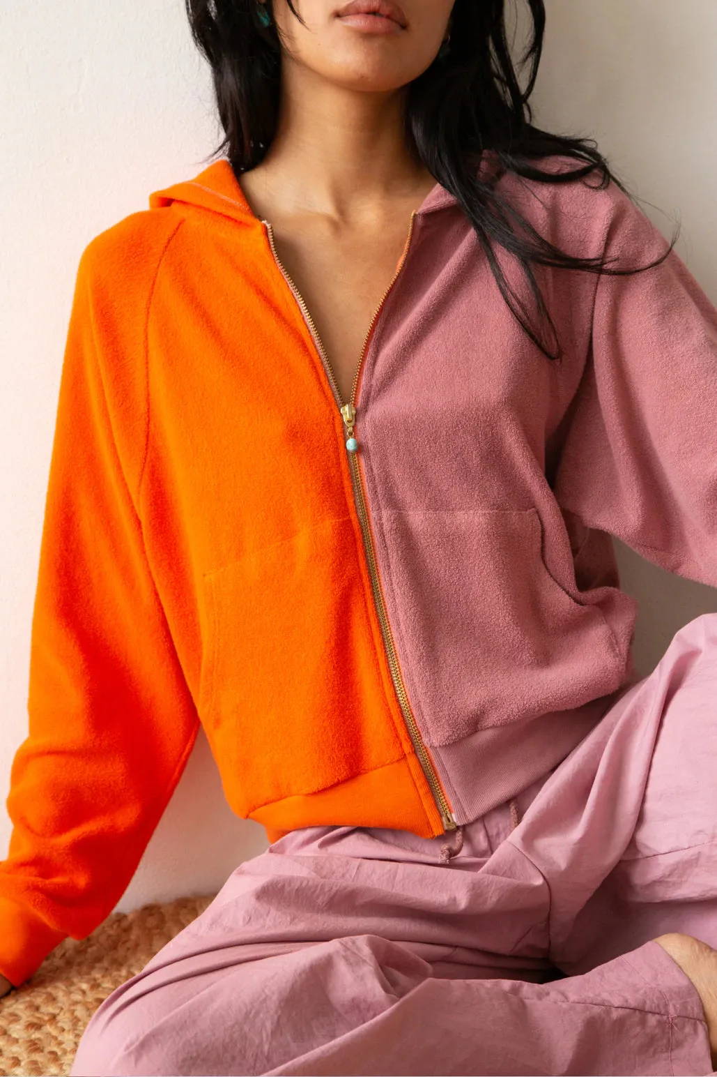 Duo Zip Up Papaya/Rhubarb